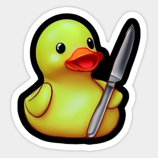 Rubber Ducky with Kitchen Knife Sticker